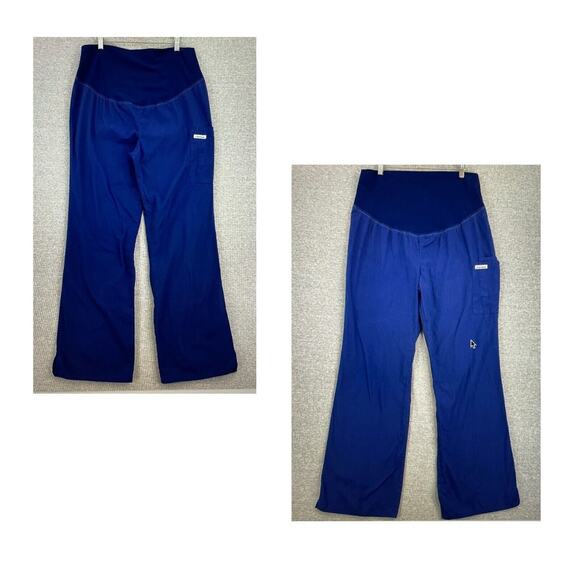 Cherokee Maternity Scrub Pants Womens Medium Tall Blue 2 PC Uniform Bottoms - Picture 1 of 16